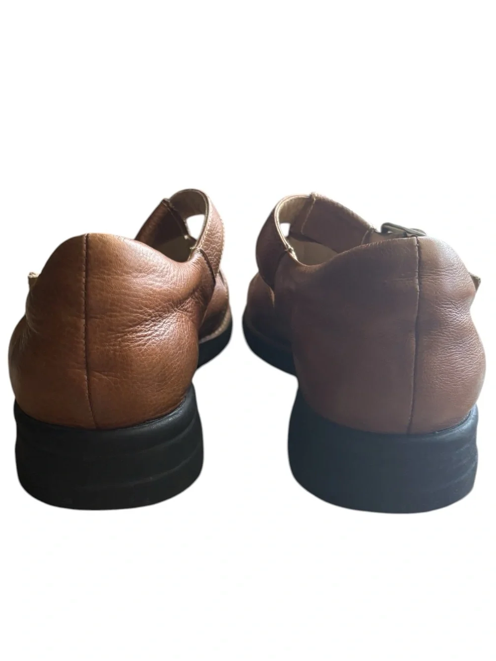JOHNSTON & MURPHY Tan Leather Fisherman Sandals with Buckle Size 9.5